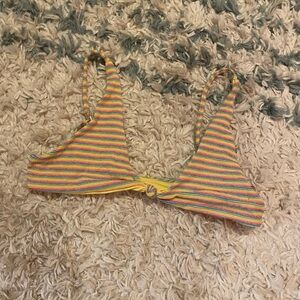 Striped Multicolor Bikini Top